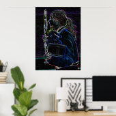 Marcher une affiche Clarinetist (Bureau à domicile)