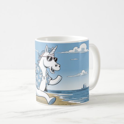 Marcher Unicorn café Mug (Devant droit)