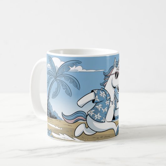 Marcher Unicorn café Mug (Devant gauche)