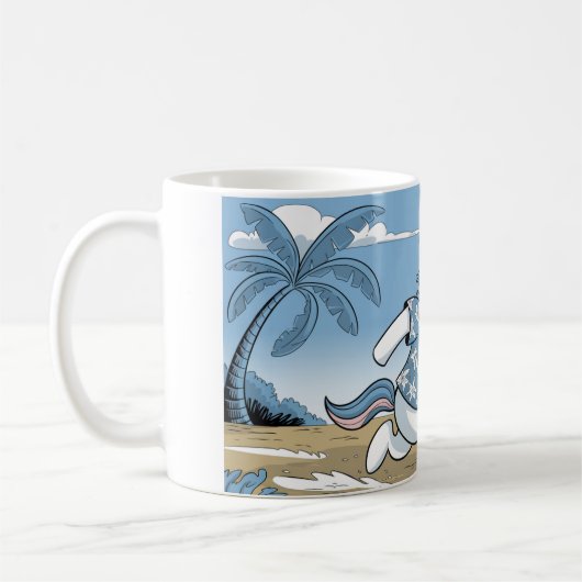 Marcher Unicorn café Mug (Gauche)