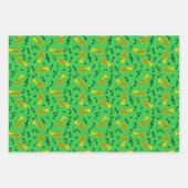 Marcherende bariton Muzieknoten Treble Clefs Inpakpapier Vel (Voorkant)