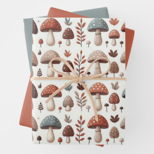 Marcherende Paddenstoelen Inpakpapier Vel