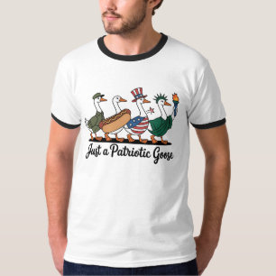 Marcherende Patriotische Ganzen T-Shirt Grappig 4