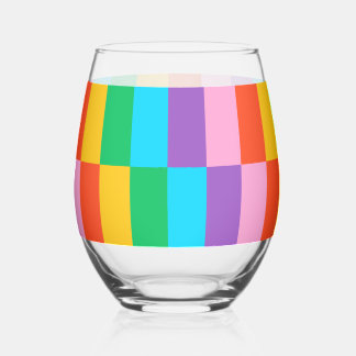 Marches arc-en-ciel Blocs Motif Verre sans pierre