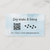 Marches de chiens et assis | Carte de visite de co (Dos)