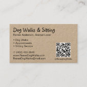 Marches de chiens et assis | Carte de visite de co (Devant)