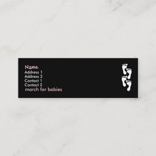 marchez pour le rose/fille de carte de profil de (Devant)