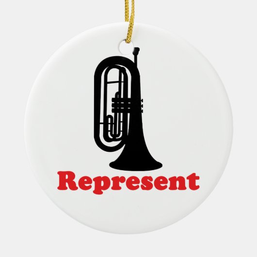 Marching Band Baritone Keramisch Ornament (Voorkant)