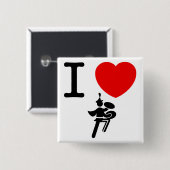 Marching Band - Bass Cymbal Vierkante Button 5,1 Cm (Voorkant /achterkant)