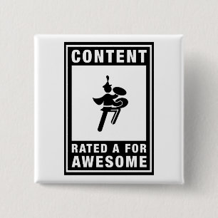 Marching Band - Bass Cymbal Vierkante Button 5,1 Cm