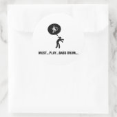 Marching Band - Bass Drum Ronde Sticker (Tas)