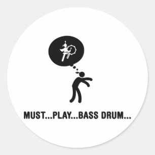 Marching Band - Bass Drum Ronde Sticker