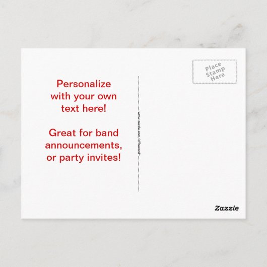 Marching Band Blijf kalm | Custom Briefkaart (Achterkant)