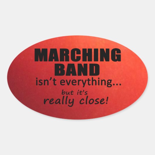 Marching Band Close Oval Sticker (Voorkant)
