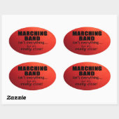 Marching Band Close Oval Sticker (Vel)