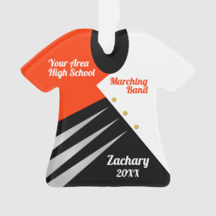 Marching Band Custom Sinaasappel en zwart Ornament