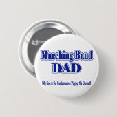 Marching Band Dad/Clarinet Ronde Button 5,7 Cm (Voorkant /achterkant)