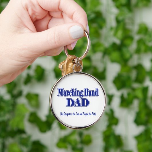 Marching Band Dad/Flute Sleutelhanger (Hand)