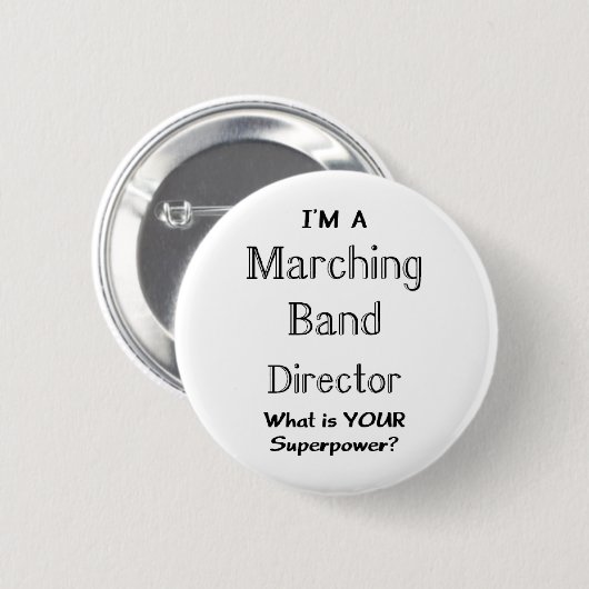 Marching band director ronde button 5,7 cm (Voorkant /achterkant)