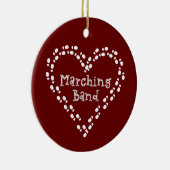 Marching Band Footprint Heart Keramisch Ornament (Rechts)