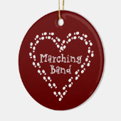Marching Band Footprint Heart Keramisch Ornament (Links)