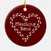 Marching Band Footprint Heart Keramisch Ornament (Achterkant)
