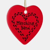 Marching Band Footprint Heart Keramisch Ornament (Rechts)