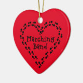 Marching Band Footprint Heart Keramisch Ornament (Links)