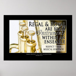 Marching Band Gezegde & Quotes - Brass Instruments Poster