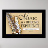 Marching Band Gezegde & Quottes - Saxophone Poster (Voorkant)