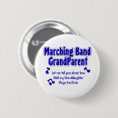 Marching Band Grandparent Ronde Button 5,7 Cm (Voorkant /achterkant)