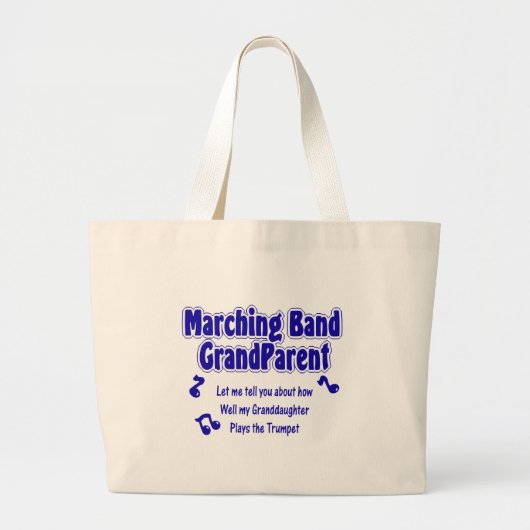 Marching Band Grootouder/ Trompet Grote Tote Bag (Voorkant)