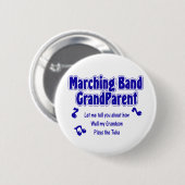 Marching Band Grootouder/ Tuba Ronde Button 5,7 Cm (Voorkant /achterkant)