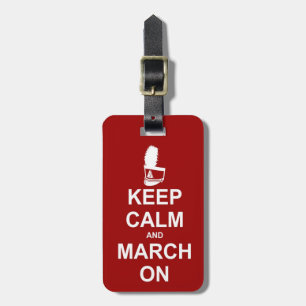 Marching Band Keep Calm en March on Bagagelabel