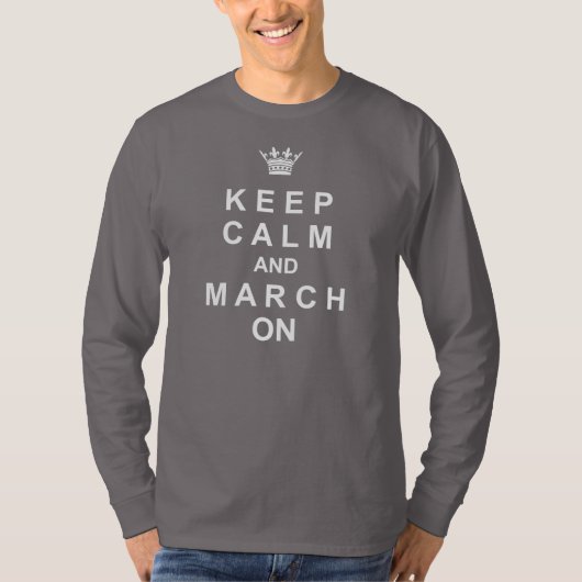 Marching Band Keep Calm en March on T-shirt (Voorkant)