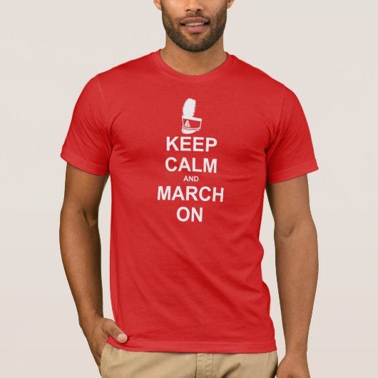 Marching Band Keep Calm en March on T-shirt (Voorkant)