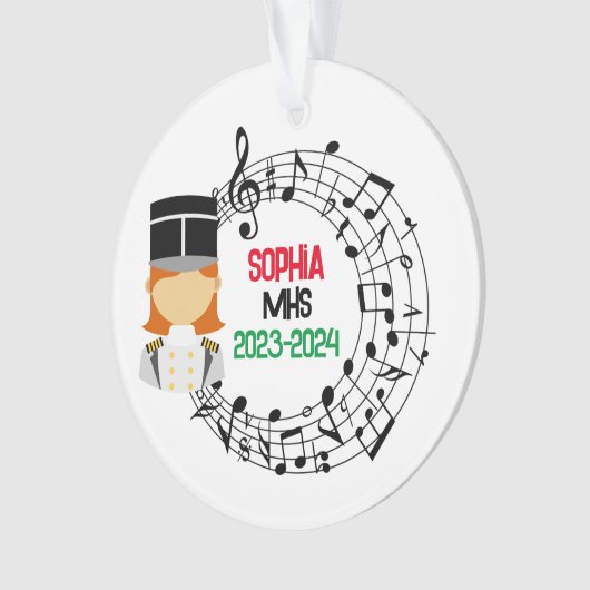Marching Band Kerst Ornament (voorkant)