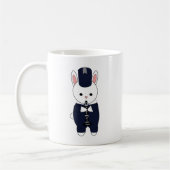 Marching Band Klarinet Konijn Marine Blauw Wit Koffiemok (Links)