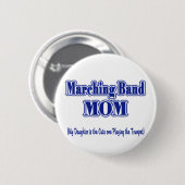 Marching Band Mom/ Trompet Ronde Button 5,7 Cm (Voorkant /achterkant)