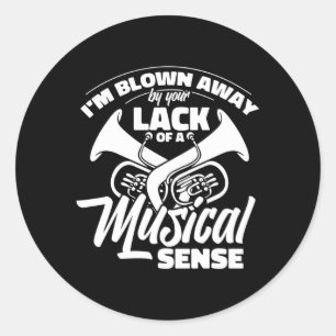 Marching Band Muzikant Tubist Tuba Ronde Sticker