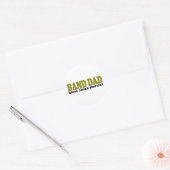 Marching Band Papa Ondersteuning Ronde Sticker (Envelop)
