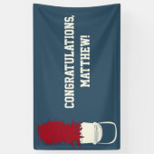 Marching Band Pet met Feathers Custom Bericht Spandoek (Verticaal)