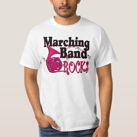 Marching Band Rocks / Franse hoorn T-shirt (Voorkant)