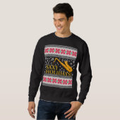 Marching Band Saxophone Ugly KerstSweater Trui (Voorkant volledig)