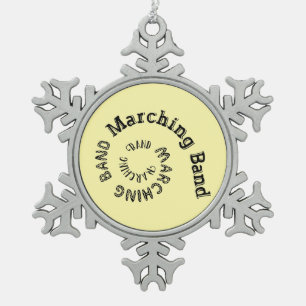 Marching Band Spiraal Tin Sneeuwvlok Ornament