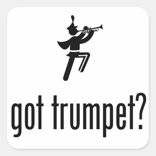 Marching Band - Trompettist Vierkante Sticker (Voorkant)