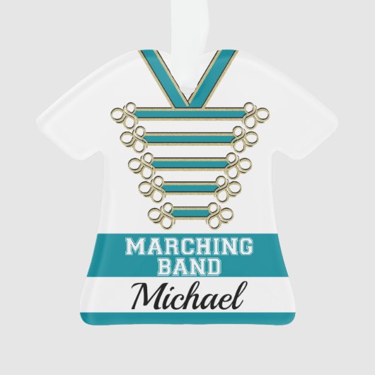 Marching Band Uniform met Foto Ornament (voorkant)