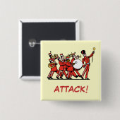 Marching Band Vierkante Button 5,1 Cm (Voorkant /achterkant)