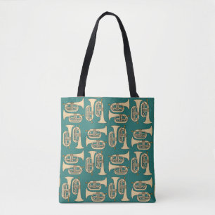 Marching Baritone Crosshatch Canvas tas