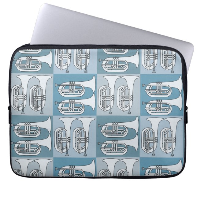 Marching Baritone Crosshatch Laptop Sleeve (Voorkant)